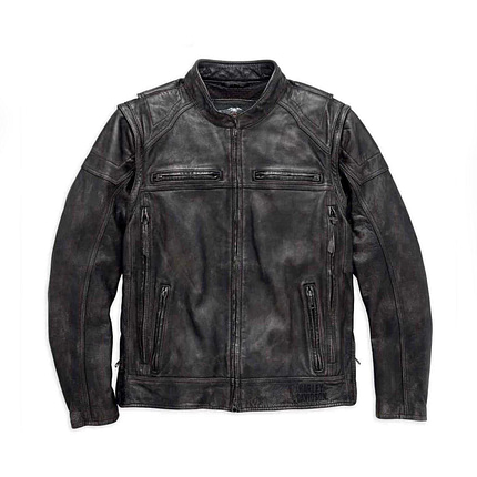 Harley Davidson Cowhide Black leather Jacket - MotoCollection