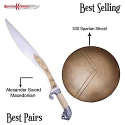 Alexander the Great Sword Replica & 300 Spartan Shield Replica