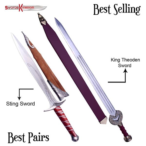 King Theoden Herugrim Sword Replica & Sting Sword Replica from Lord of the Rings
