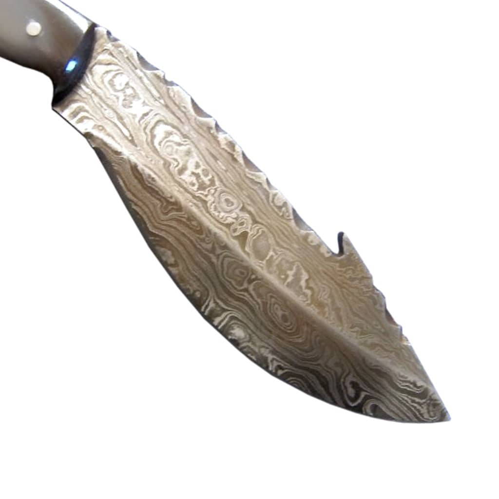 Gut Hook Damascus Tang Knife Multiple Layers Multiple Layers 9