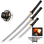 Shinwa Pearl Maroon Samurai Sword Set - SwordsKingdom