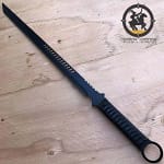 Black Ninja Sword Tactical Blade Katana Throwing Knife Full Tang