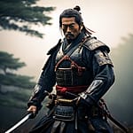 Samurai with Katana Sword in Meiji Period