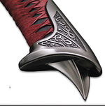 Kit Rae Avoloch Sword of Enetha Dark Edition - Stainless Steel Blades, Leather-Wrapped Handle