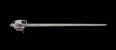 A backsword with a basket guard - from National Museums Scotland