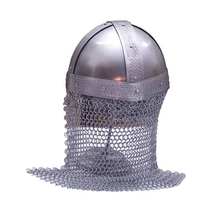 Medieval Warrior Helmet With Chain