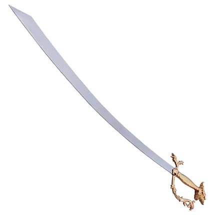 Dragon Head Scimitar Sword with Gold Plated Handle