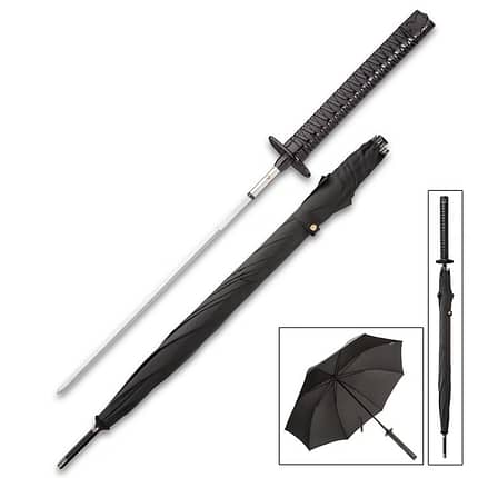 black umbrella sword with hidden blade