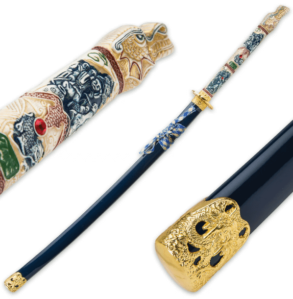 Highlander Closed Mouth Dragon Katana - SwordsKingdom