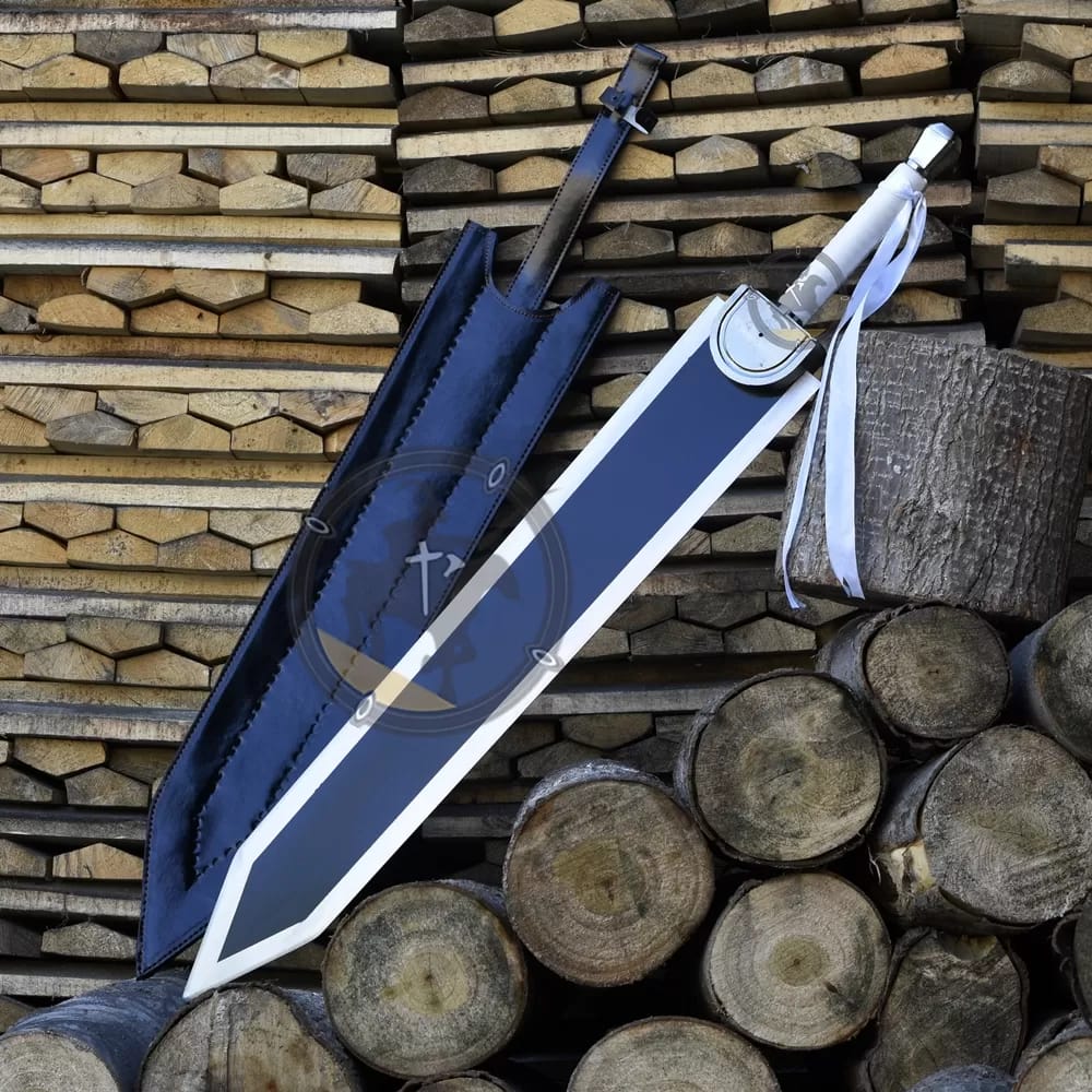 handmade Japanese katana sword Baked blue blade Tang knife anime sword  sharp | eBay