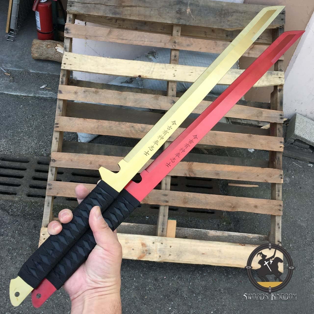 27 Full Tang Tactical Blade Katana Ninja Sword Machete w/Throwing