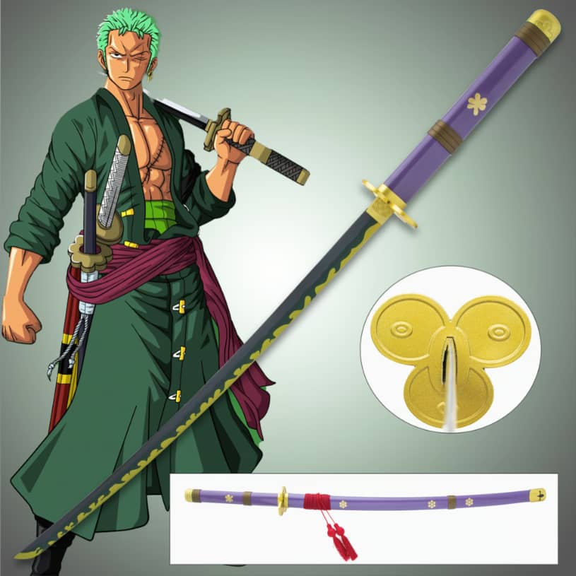 Pure Blades One Piece Zoro Enma (BLACK) Samurai Sword