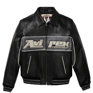 Avirex Nitro Run Leather Jacket Black by VenomJackets