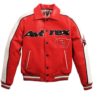 Avirex All Star Leather Jacket Red by VenomJackets