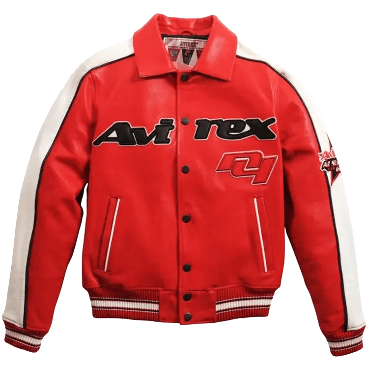 Avirex All Star Leather Jacket Red by VenomJackets