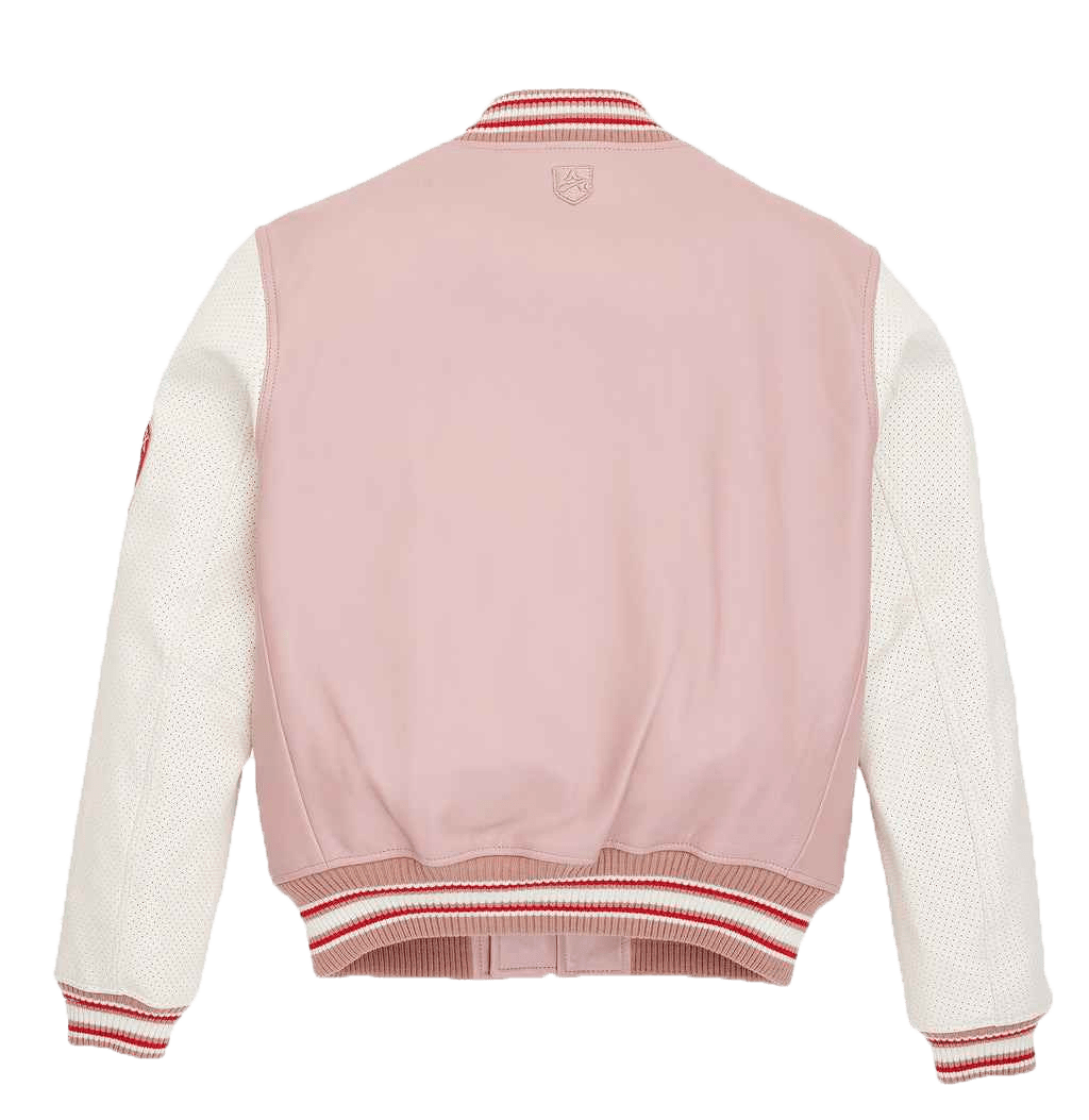Avirex Pink Script USA Varsity Leather Jacket by VenomJackets