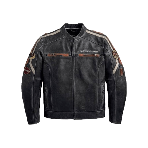 Harley Davidson Black Boxford Leather Jacket by VenomJackets