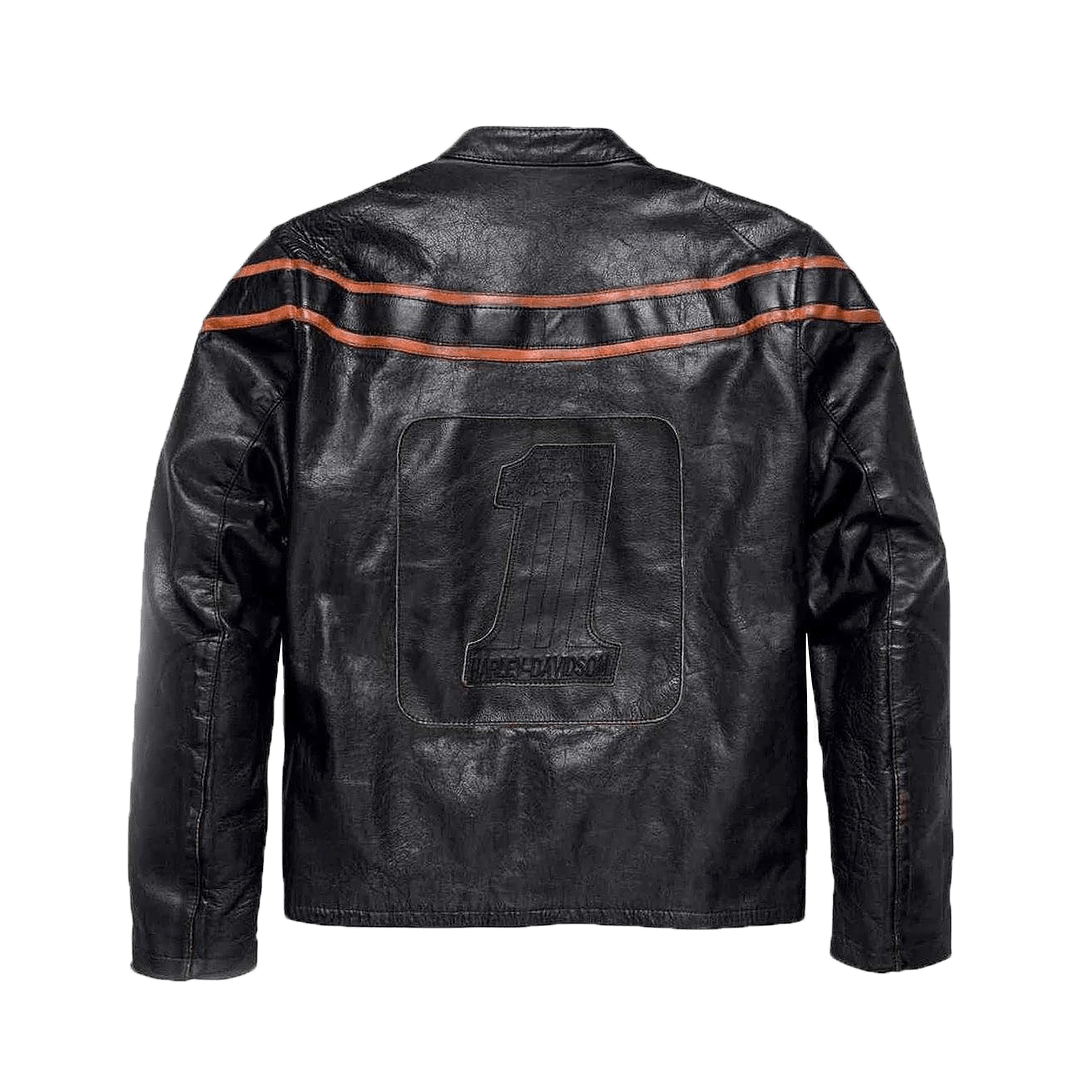 Harley-Davidson Men’s Double Ton Slim Fit Leather Jacket by VenomJackets