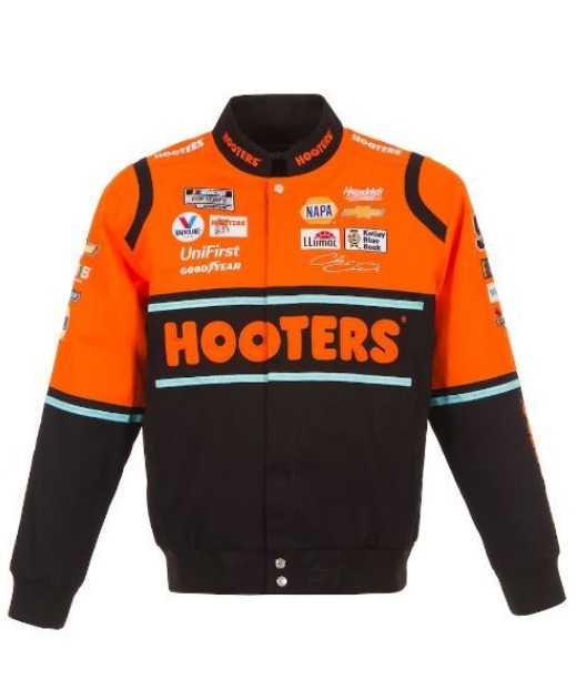 Nascar Hooters Racing Bomber Satin Jacket by Venomjackets