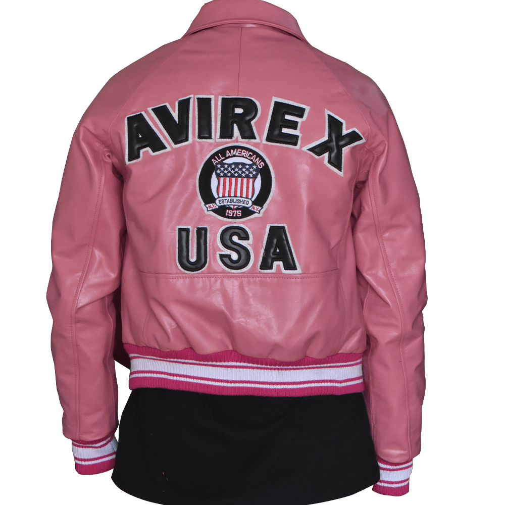 Avirex Icon Collection Pink Men & Women Leather Jacket by Venom Jackets