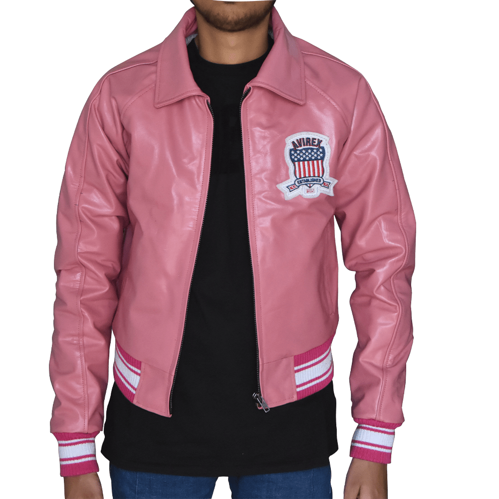 Avirex Icon Collection Pink Men & Women Leather Jacket by Venom Jackets