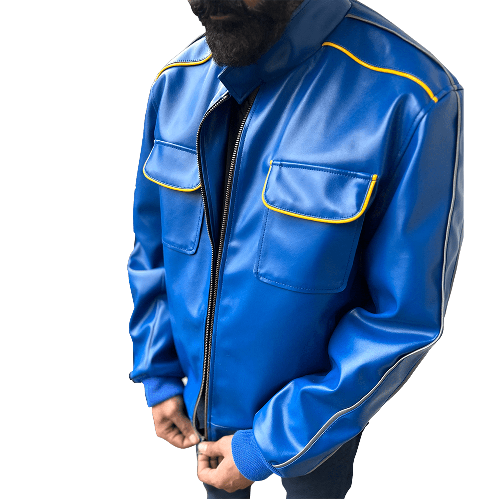 The Chase For Carrera Ryan Gosling Blue Bomber by venom jackets
