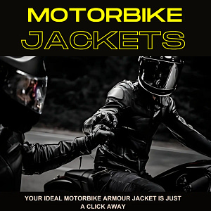 Stylish Motorbike Jacket with Protective Armor - Gear Up for Adventure