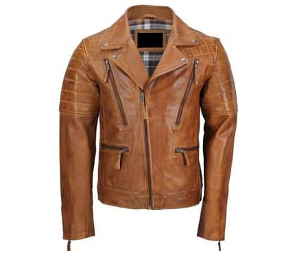 man tan sheepskin leather jacket
