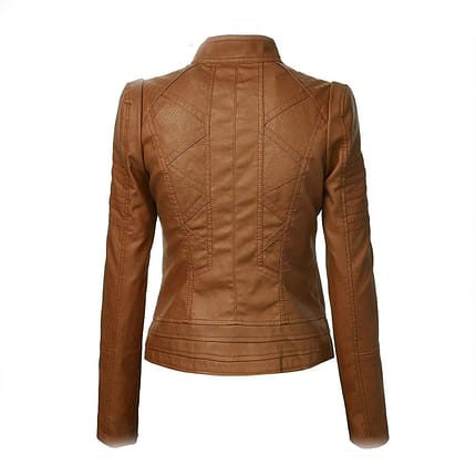 Brown High Light Leather Fashion Jacket M
