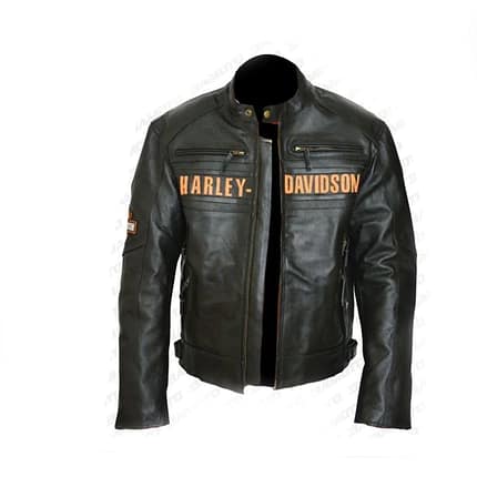 Bill Goldberg Black Harley Davidson Motorcycle Leather Jacket Motocollection