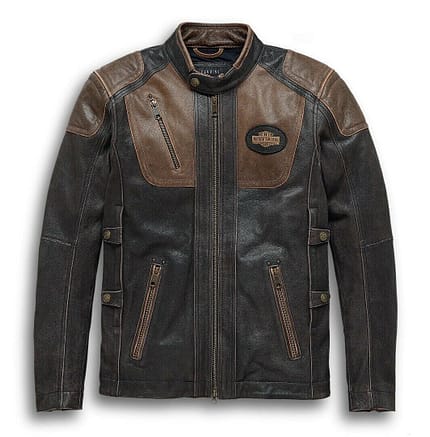 Men Harley Davidson Triple Vent Trostel System Motorcycle Vintage Leather Jacket Motocollection