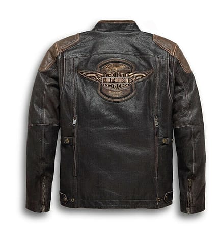 Men Harley Davidson Triple Vent Trostel System Motorcycle Vintage Leather Jacket Motocollection
