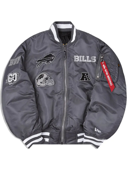 Bernie Buffalo Bills Bomber Jacket With Patches