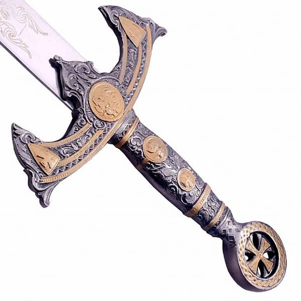 Marto knights Templar masons Damascus sword silver