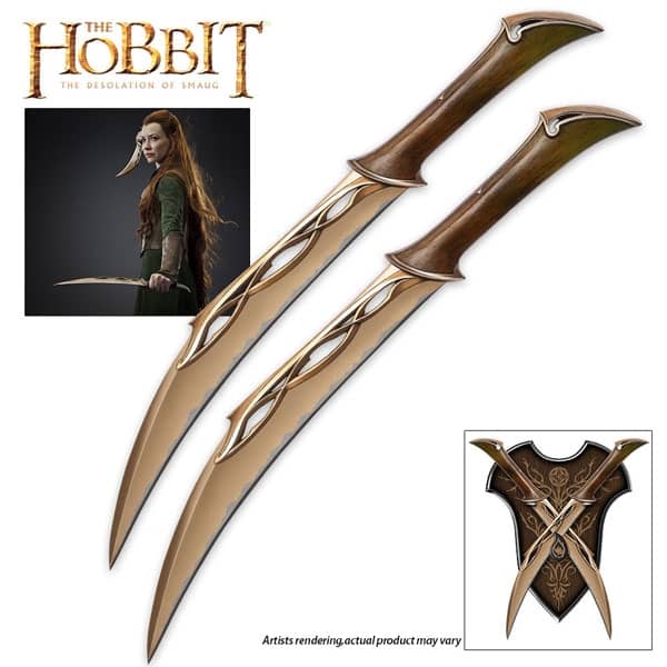 Officially Licensed Fighting Knives of Tauriel From The Hobbit