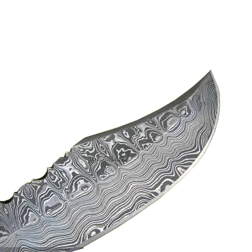 New Camel Bone Carbon Steel Damascus Knife Perfect Blade 14.1"