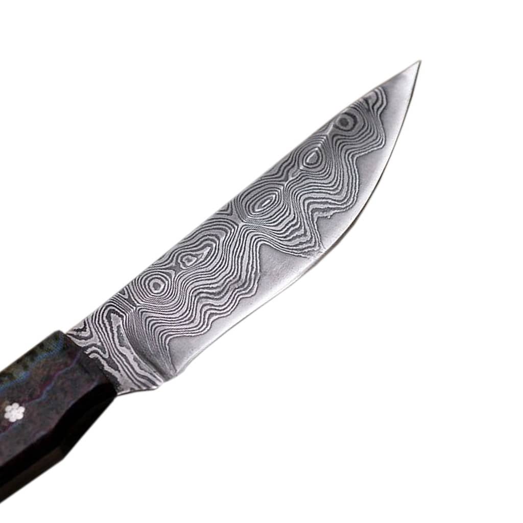 New Handmade Damascus Utility Knife Blade Razor Tool Keychain 7"