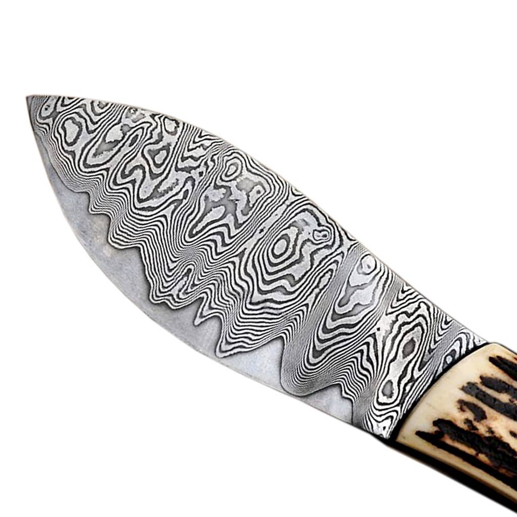8" Handmade Damascus Nessmuk Knife Bush -Craft Steel Skinner Custom Pack