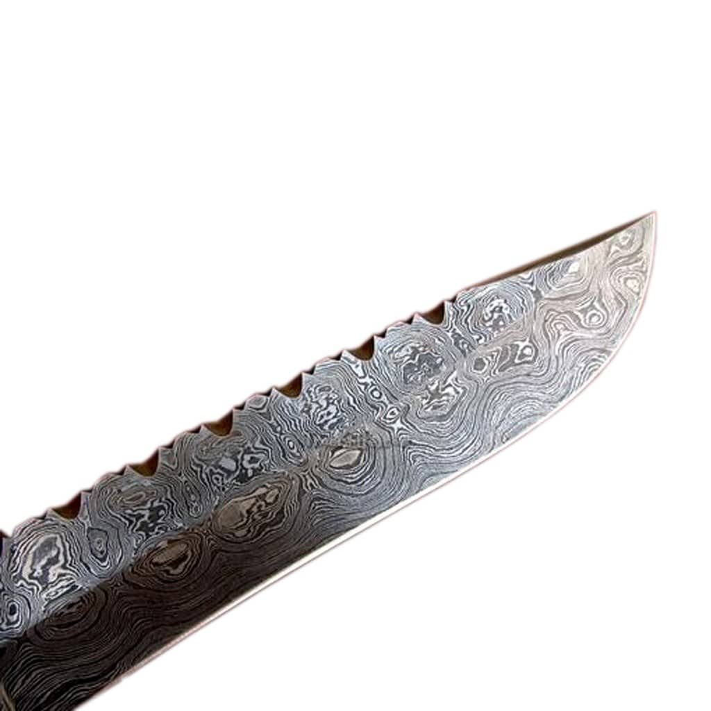 New Bone Handle Damascus Steel Knife Robust Pattern Carbon Steels 17"