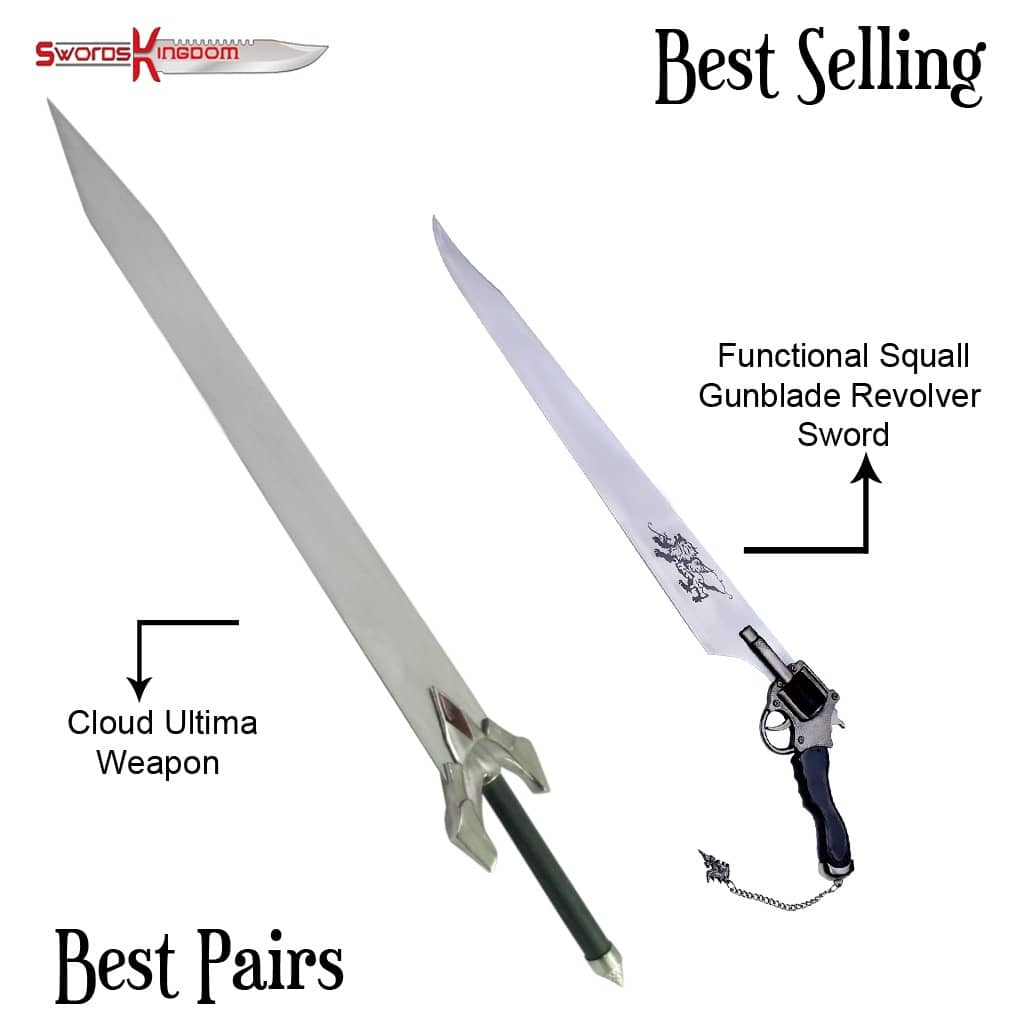Cloud Strife Ultima Weapon Sword Replica & Functional Squall Gunblade from Final Fantasy