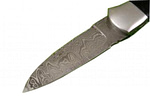 Damascus Folding Pocket Knife C Steel Forged Hand Handle Wood Hunting Tang Full Custom