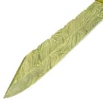 New Damascus Bowie Knife 13.8" Custom Sheath High Carbon Steel Beautiful  Patterned