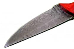 Damascus Hand Made Tang Pocket & Kitchen Knife Unique Pattern