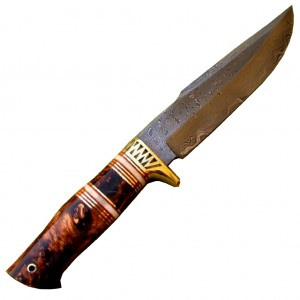 New Custom Handmade Damascus Hunter Knife Shape Geometry Dashing Looks 12.5"