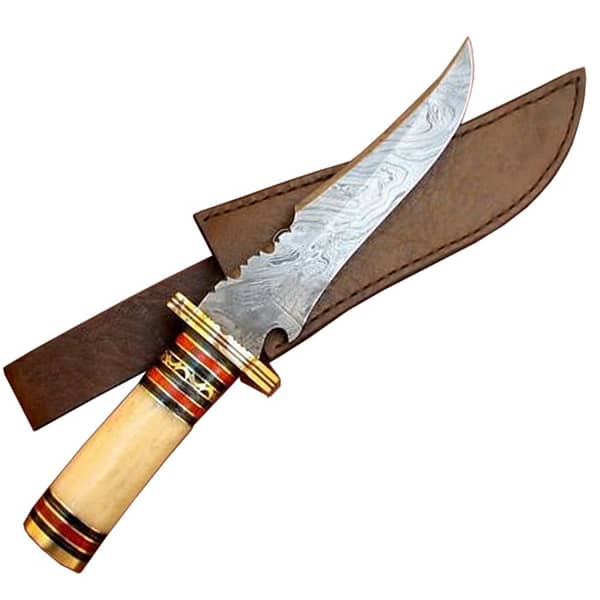 Twisted Blade Damascus Knife Blade Steel Handmade Custom Hunting High Carbon