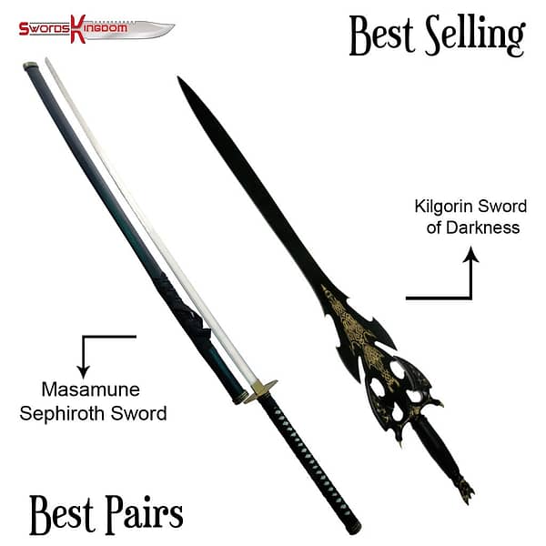 Final Fantasy Masamune Sephiroth's Sword & Kilgorin Sword of Darkness Replica Black Edition