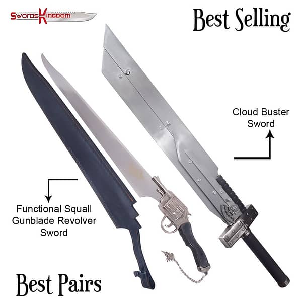 Squall Leonhart GunBlade from Final Fantasy & Cloud Advent Children Buster Fusion Sword