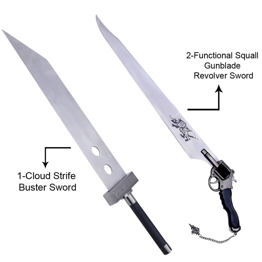Functional Squall Gunblade from Final Fantasy & Final Fantasy Cloud Strife Buster Sword